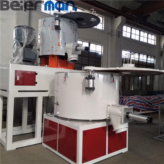 Impastatrice ad alta velocità in polvere di calcio in resina PVC, miscelatore di particelle di granuli di plastica con macchina di alimentazione automatica/miscelatore di composti plastici