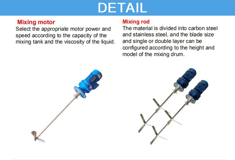 Chemical Mini Viscosity Dosing Mixing Tank Asphalt Liquid Mixer Agitator